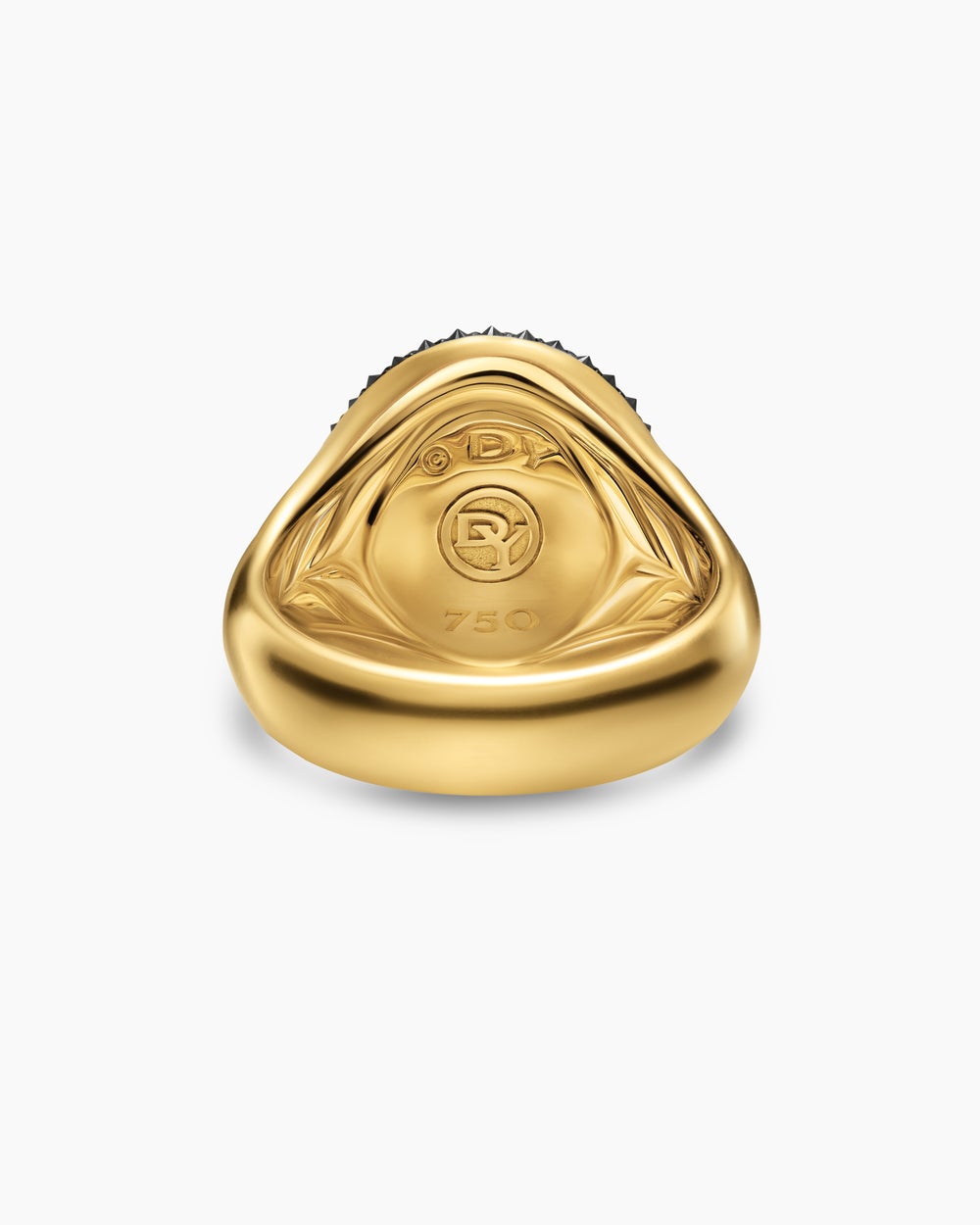 Mens Memento Mori Skull Ring in 18K Yellow Gold, 18.6mm