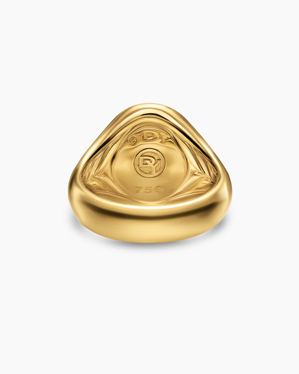 Mens Memento Mori Skull Ring in 18K Yellow Gold, 18.6mm