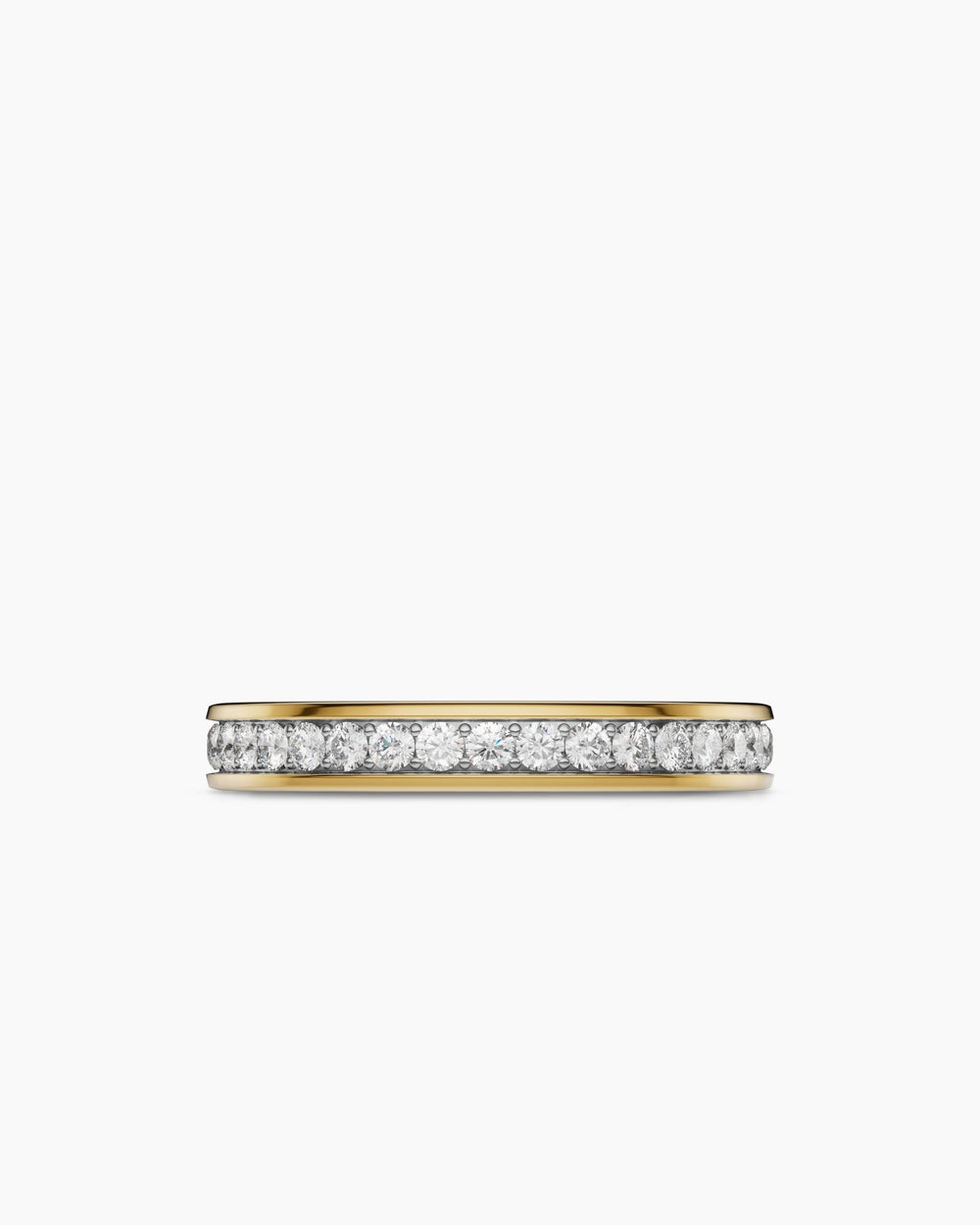 Mens Streamline Band Ring in 18K Yellow Gold, 4mm