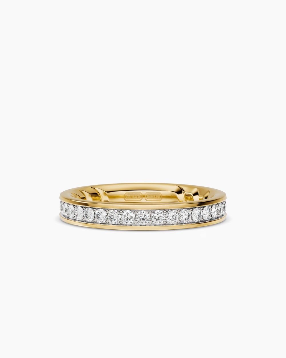 Mens Streamline Band Ring in 18K Yellow Gold, 4mm