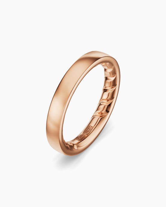 Streamline® Band Ring in 18K Rose Gold, 4mm