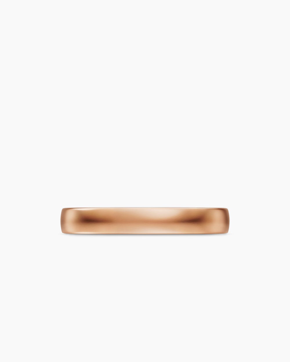 Mens Streamline Band Ring in 18K Rose Gold, 4mm