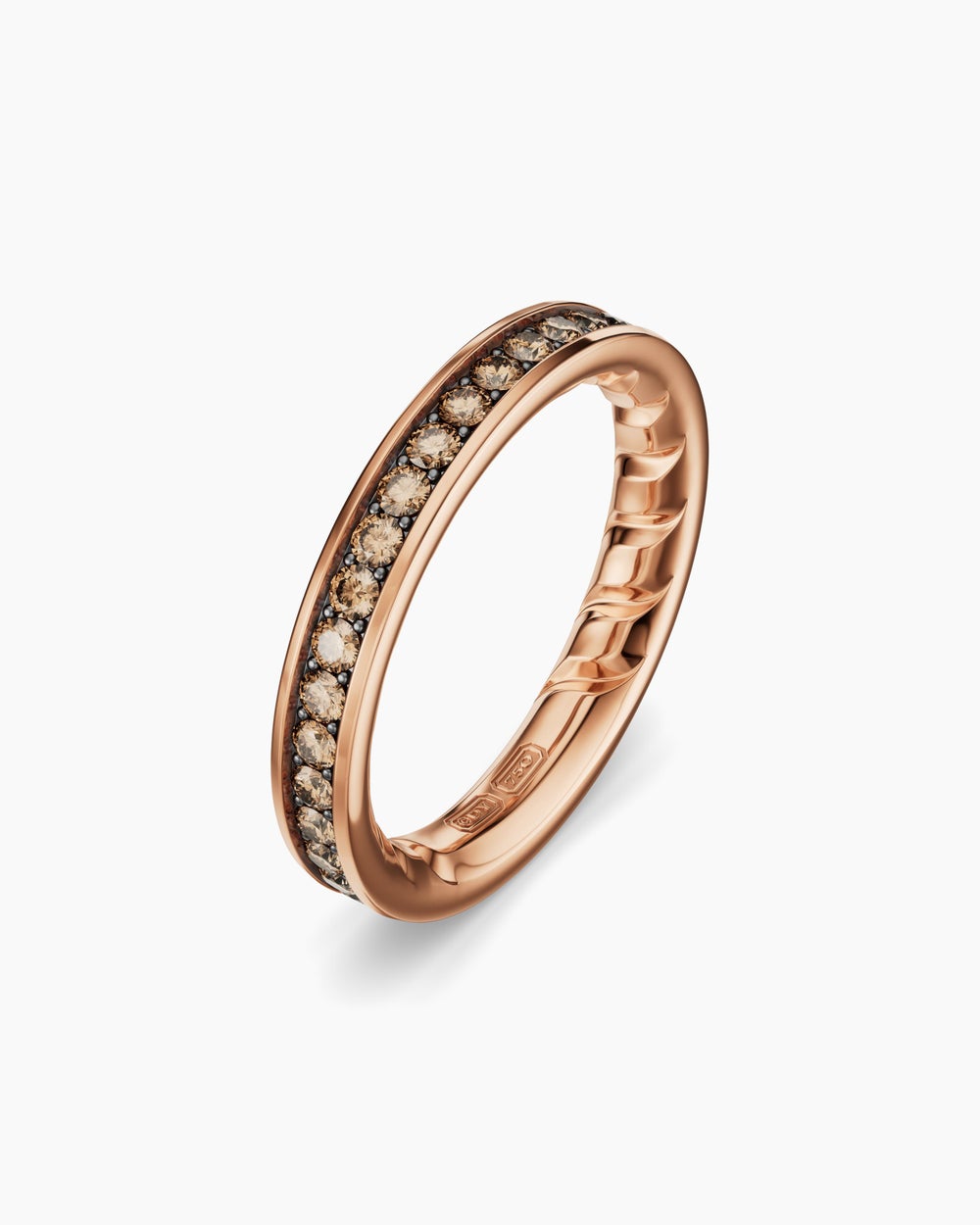 Mens Streamline Band Ring in 18K Rose Gold, 4mm