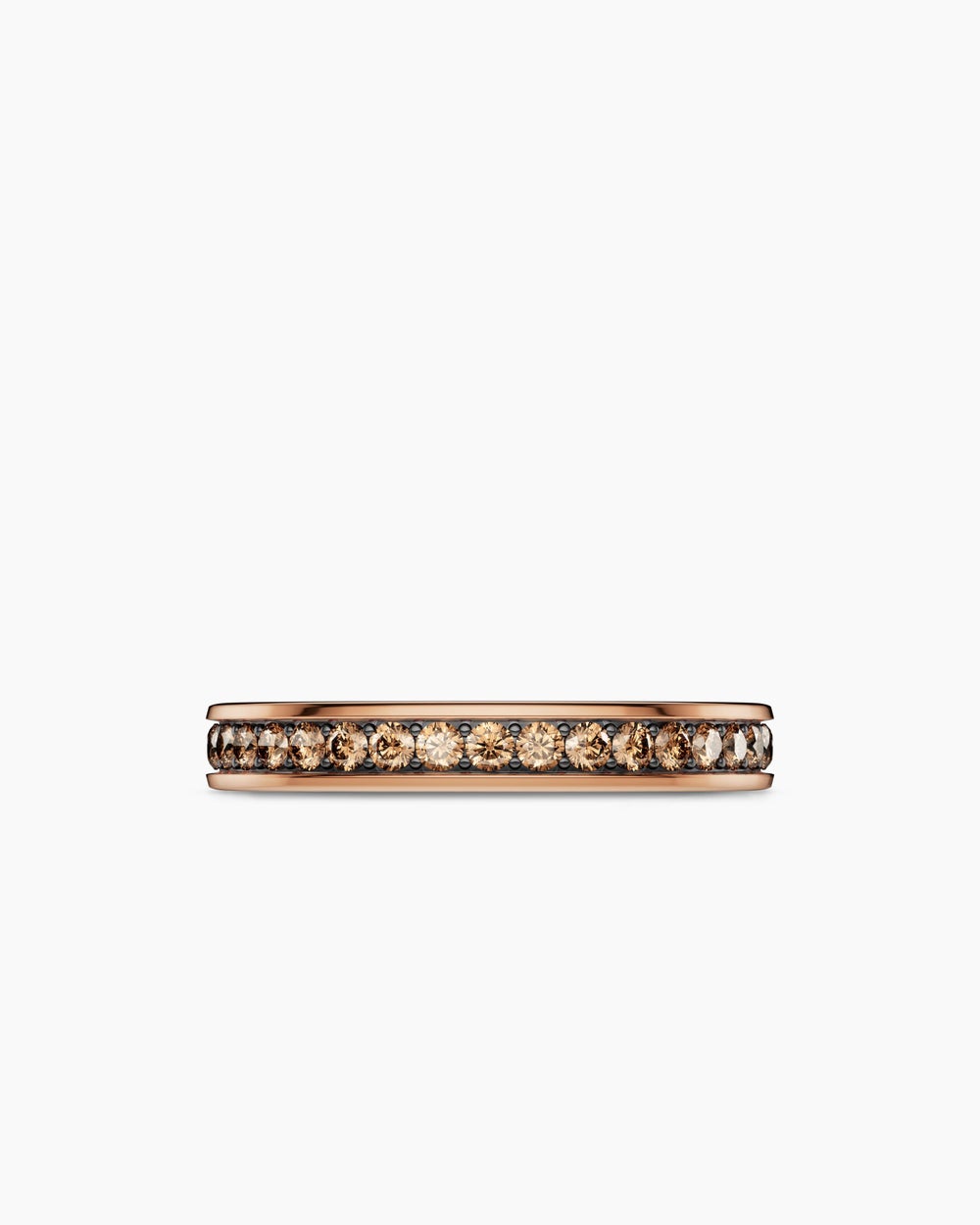 Mens Streamline Band Ring in 18K Rose Gold, 4mm