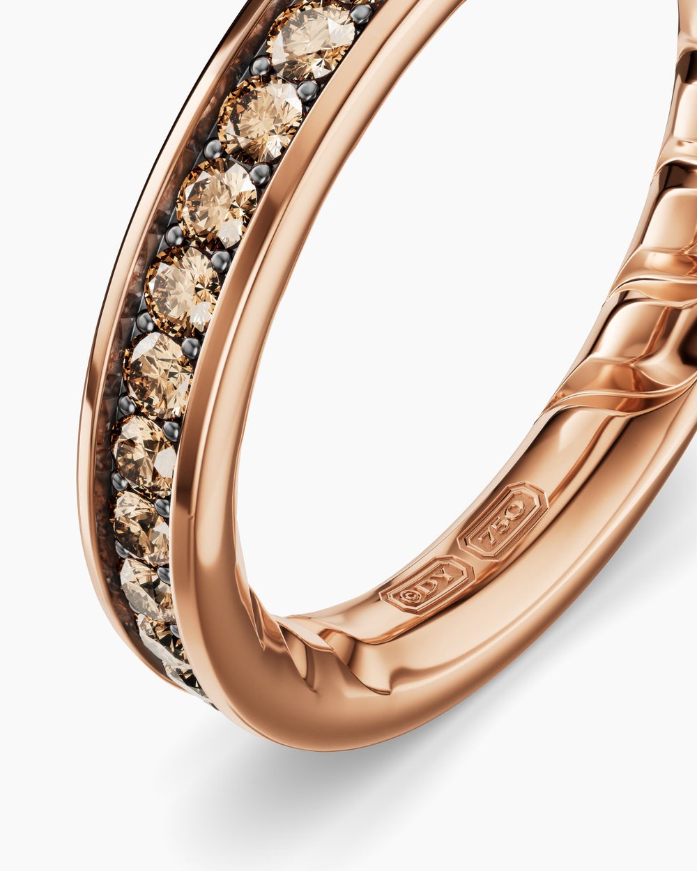 Mens Streamline Band Ring in 18K Rose Gold, 4mm