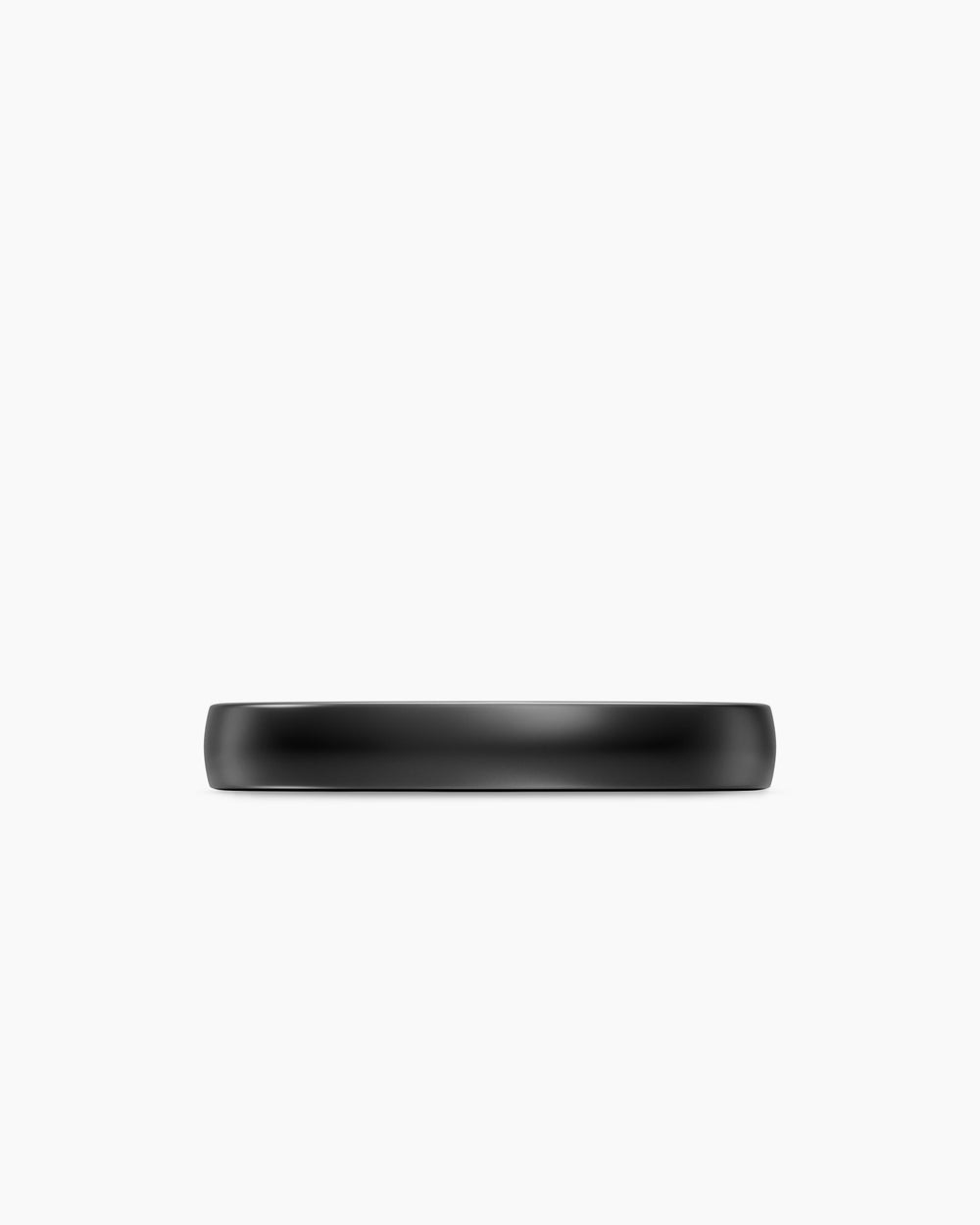 Mens Streamline Band Ring in Black Titanium, 4mm