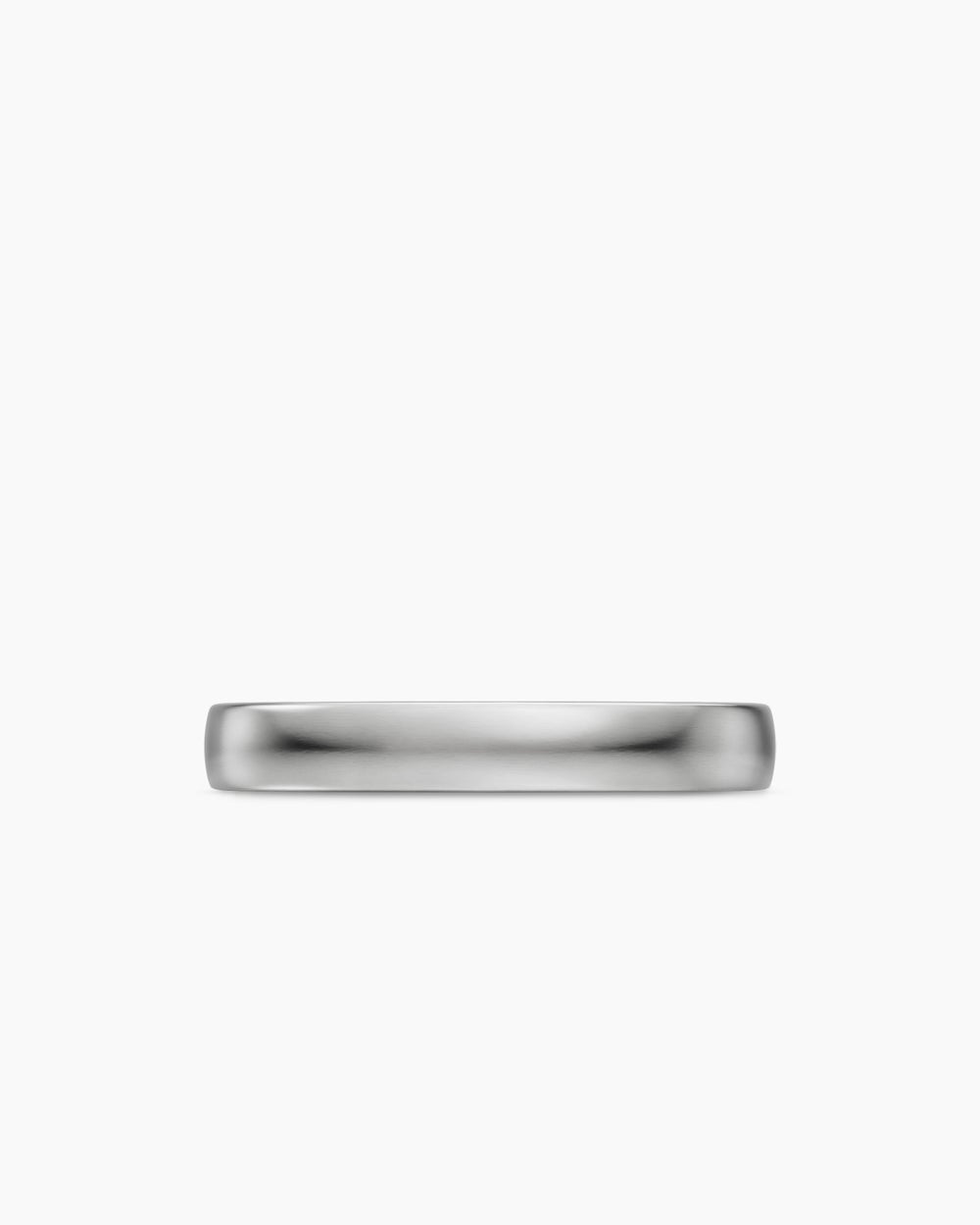 Mens Streamline Band Ring in Sterling Silver, 4mm