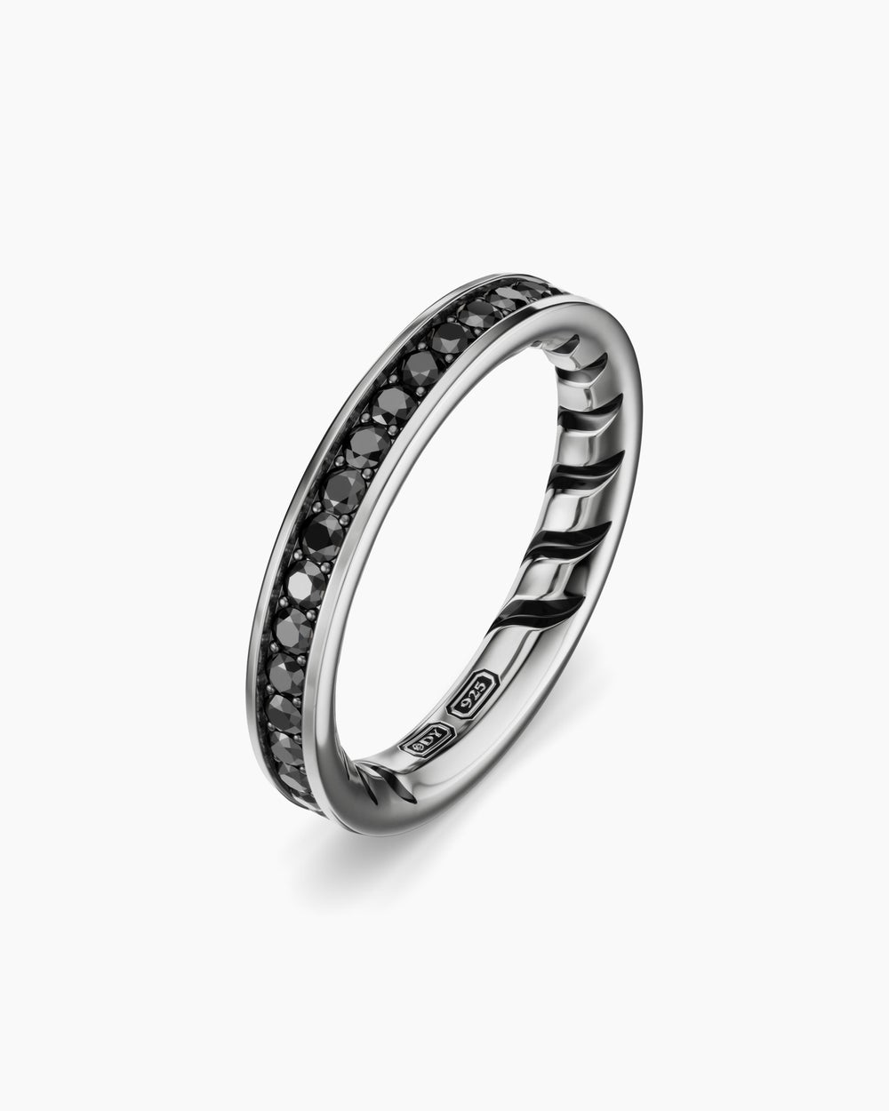 Mens Streamline Band Ring in Sterling Silver, 4mm