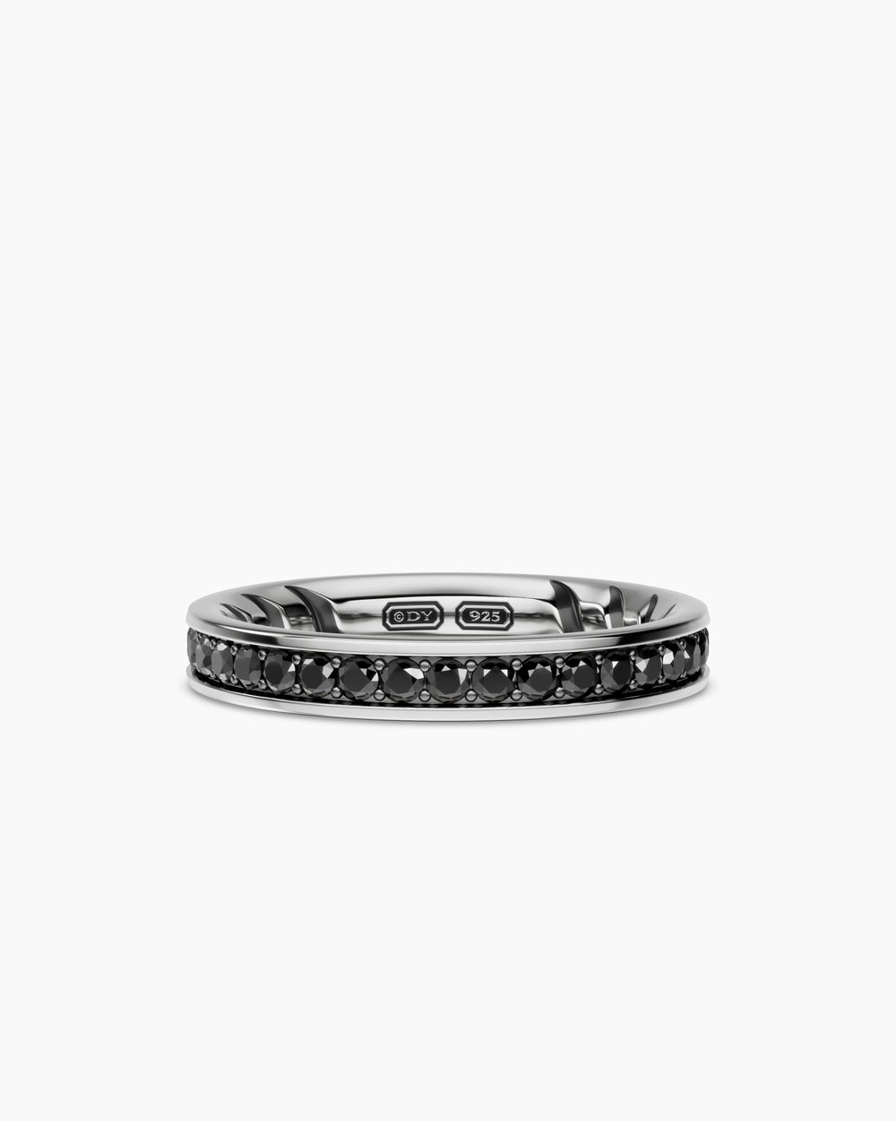 Mens Streamline Band Ring in Sterling Silver, 4mm
