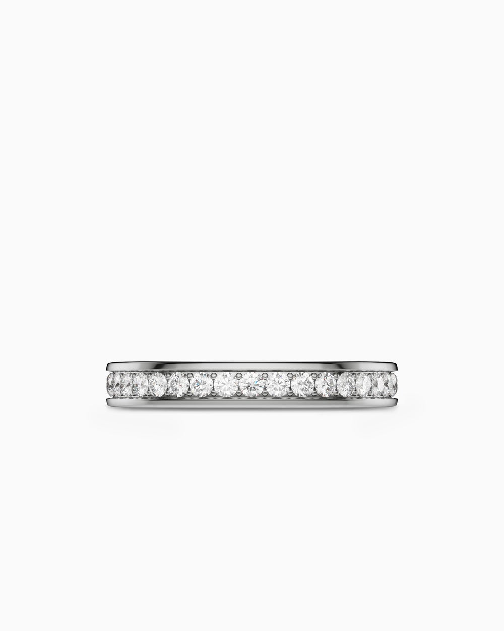 Mens Streamline Band Ring in Sterling Silver, 4mm