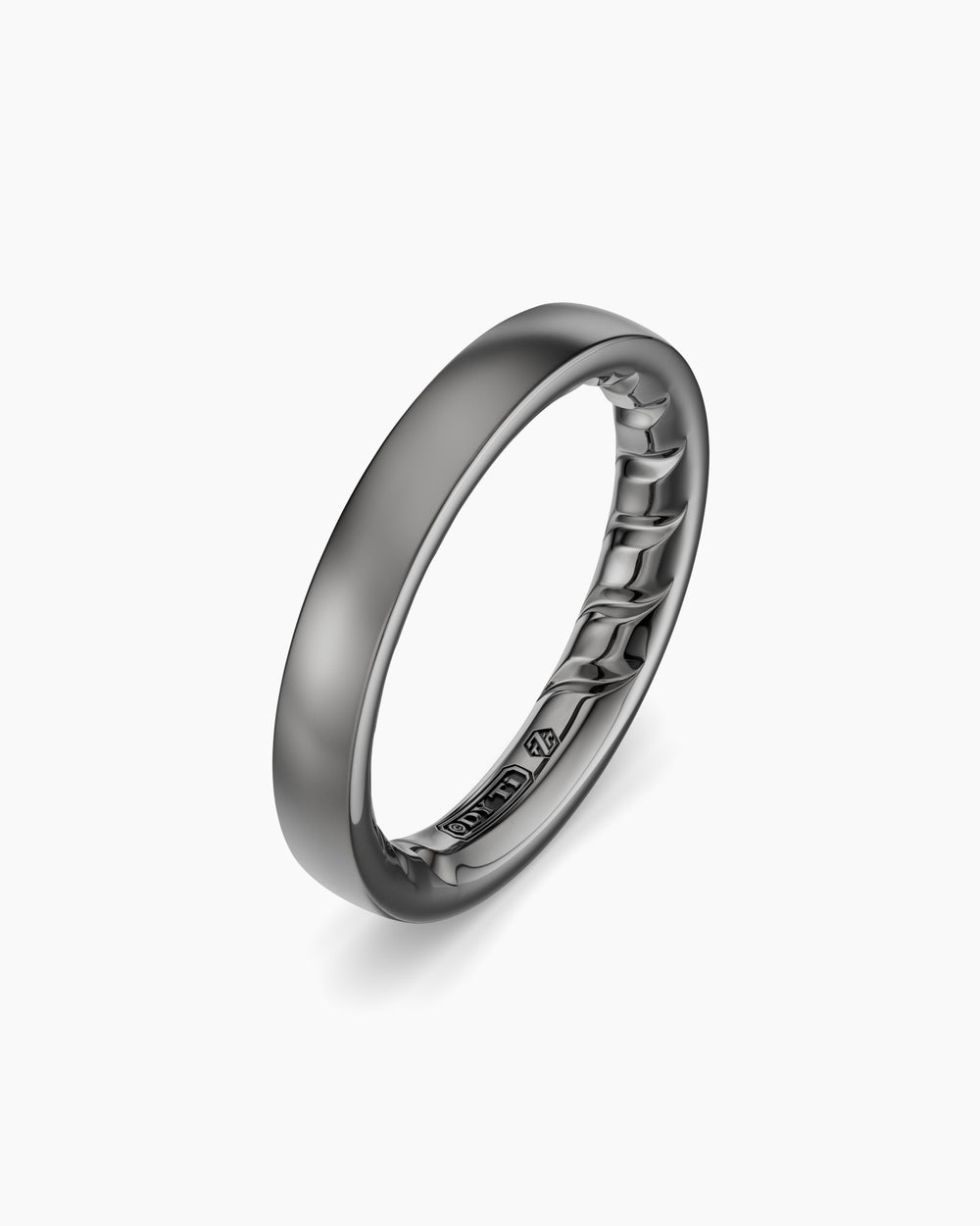 Mens Streamline Band Ring in Anthracite Titanium, 4mm