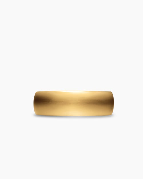 Mens Streamline Band Ring in 18K Yellow Gold, 7.6mm