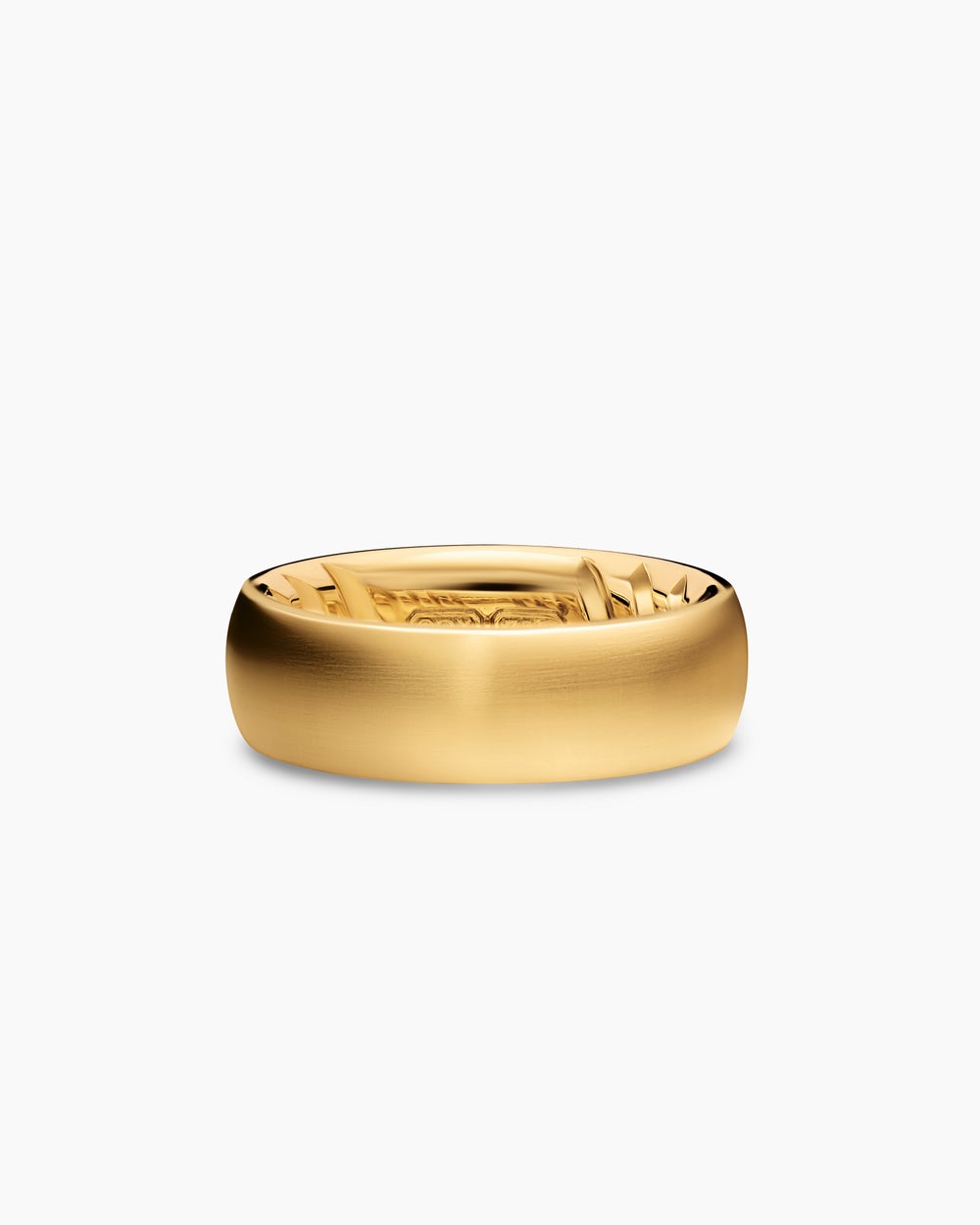Mens Streamline Band Ring in 18K Yellow Gold, 7.6mm