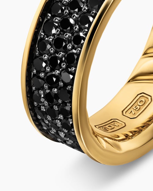 Mens Streamline Band Ring in 18K Yellow Gold, 7.6mm