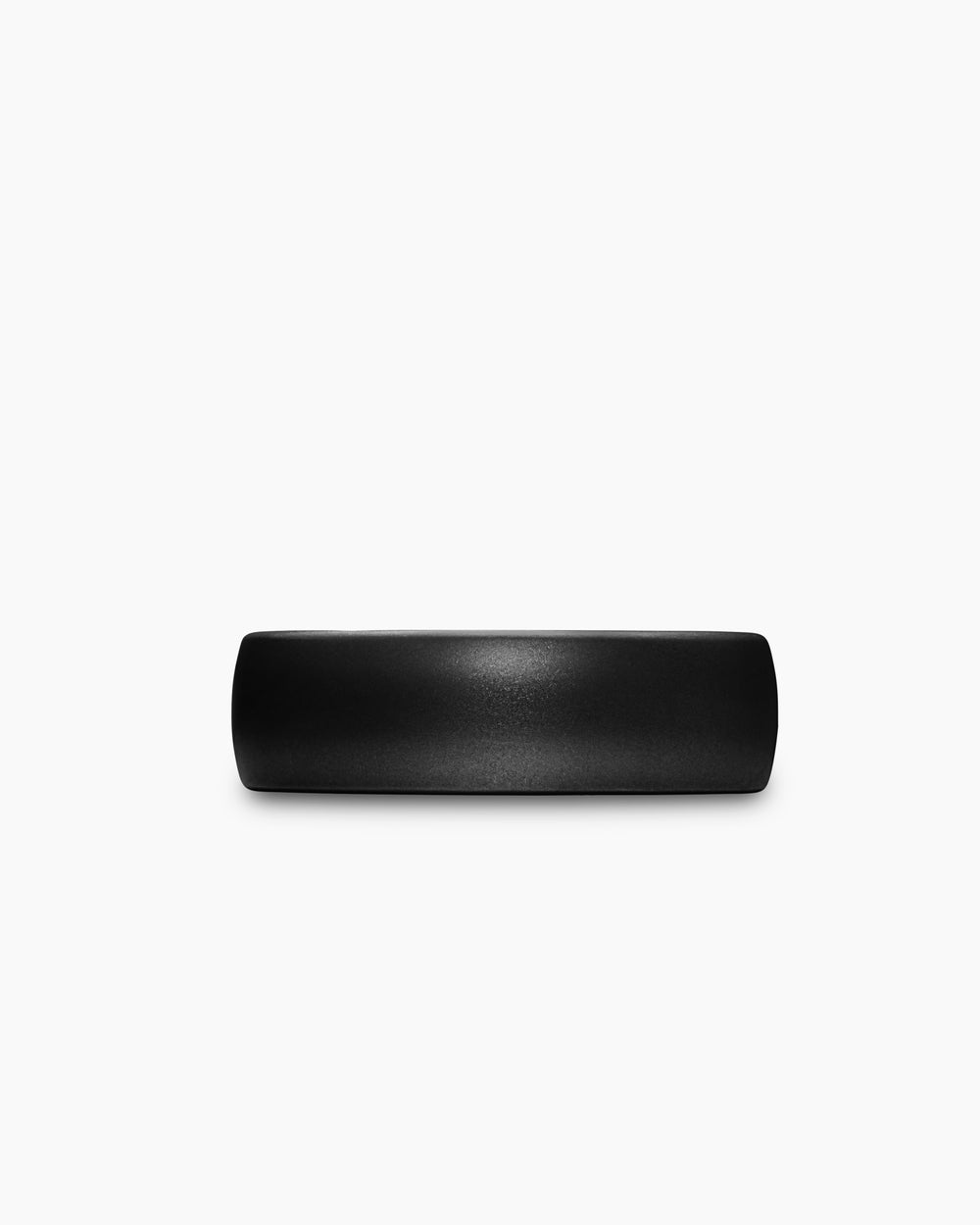 Mens Streamline Band Ring in Black Titanium, 7.6mm