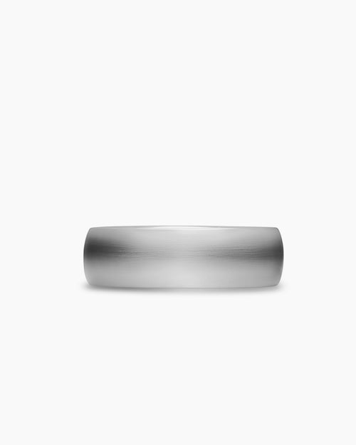 Mens Streamline Band Ring in Platinum, 7.6mm