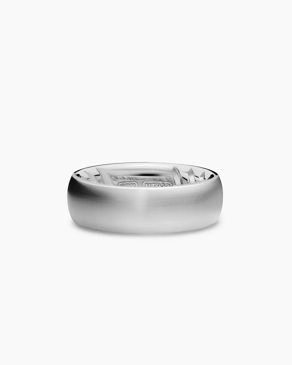 Mens Streamline Band Ring in Platinum, 7.6mm