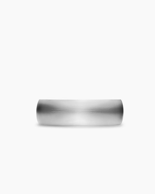 Mens Streamline Band Ring in Sterling Silver, 7.6mm