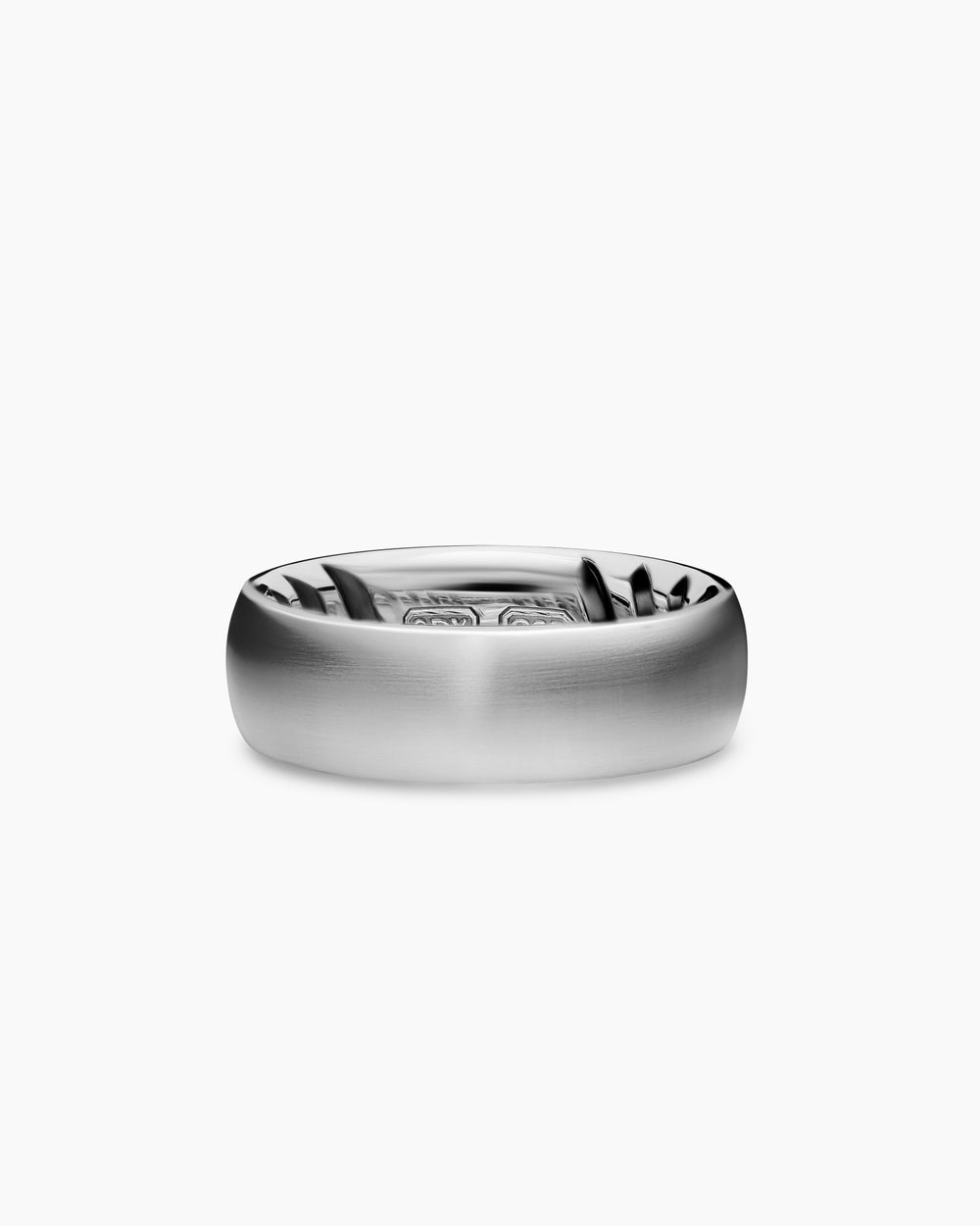Mens Streamline Band Ring in Sterling Silver, 7.6mm