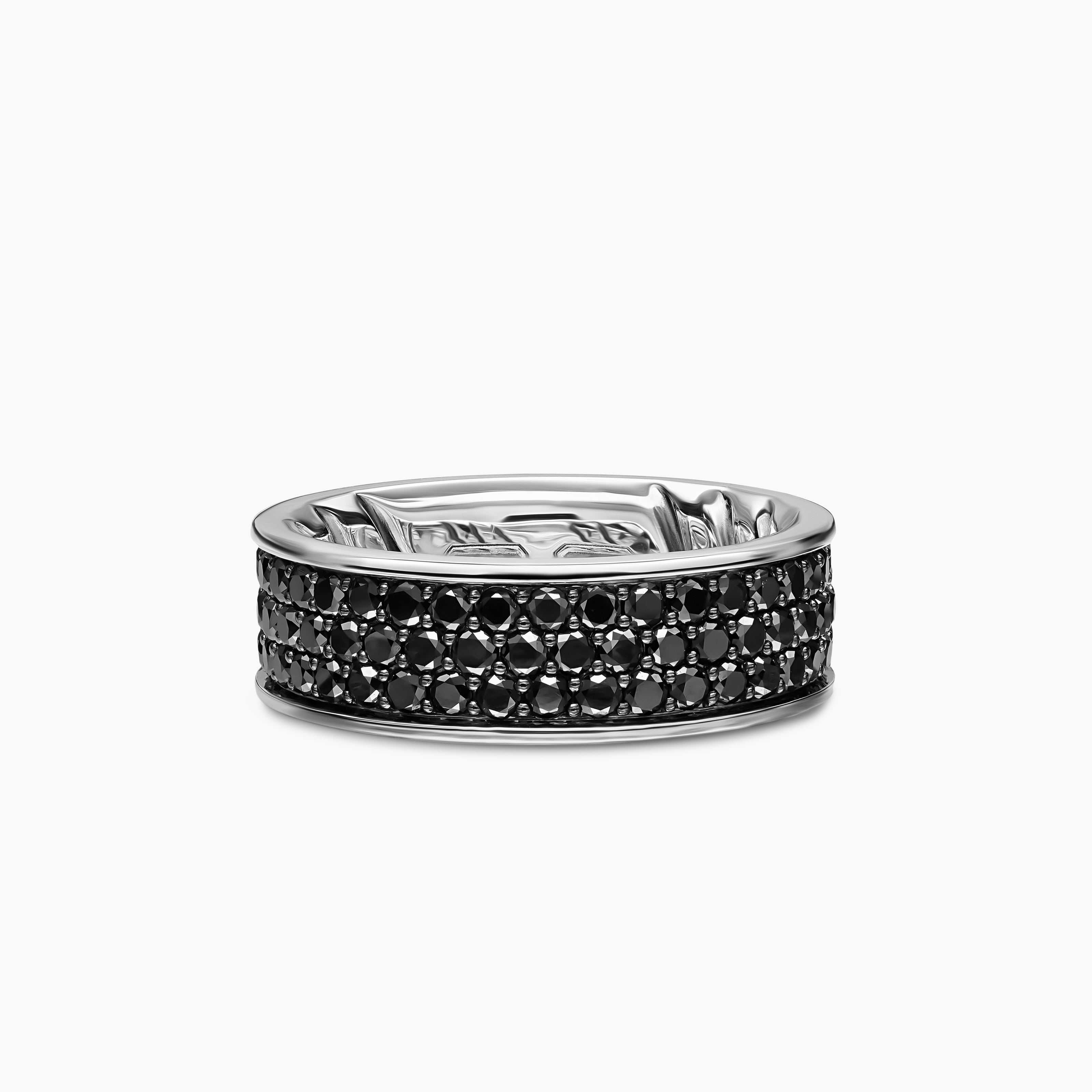 Anneau Streamline en argent massif, 7,6 mm homme 