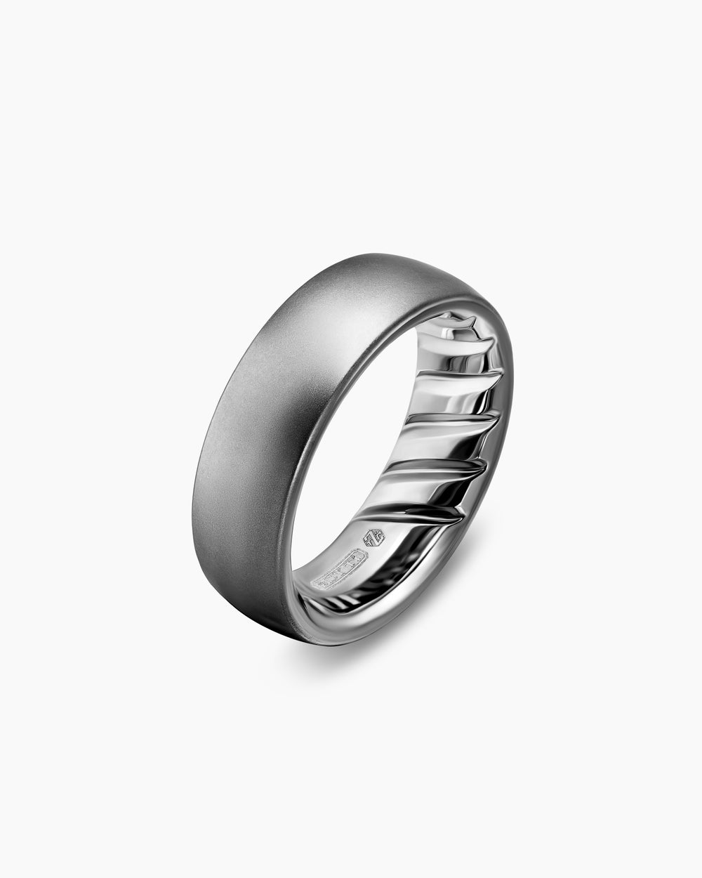 Anneau Streamline en titane anthracite, 7,6 mm hommes