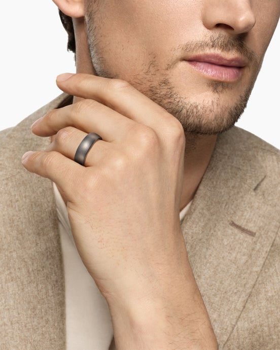 Streamline® Band Ring in Anthracite Titanium, 7.6mm