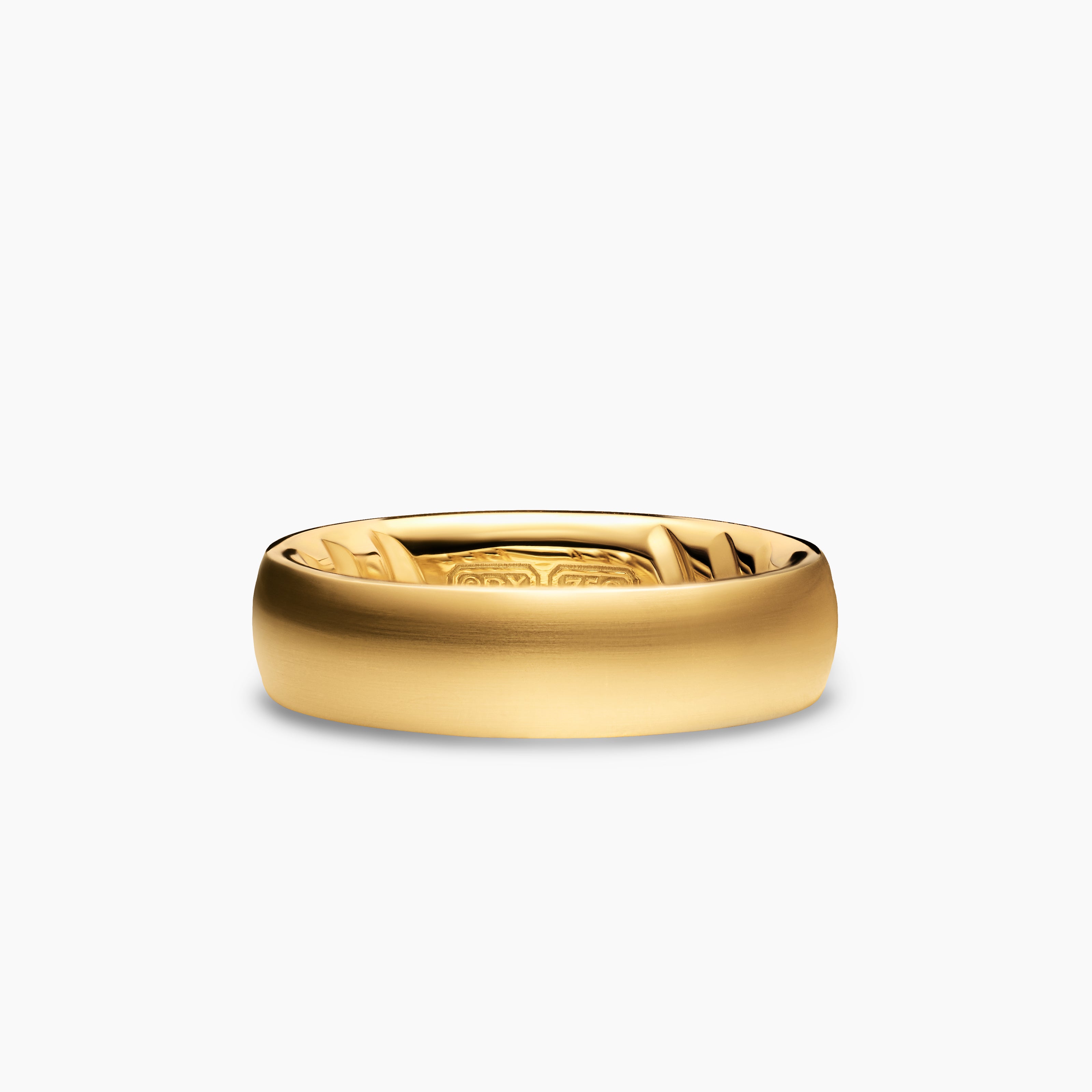 Anneau Streamline en or jaune 18 carats, 6,2 mm homme 