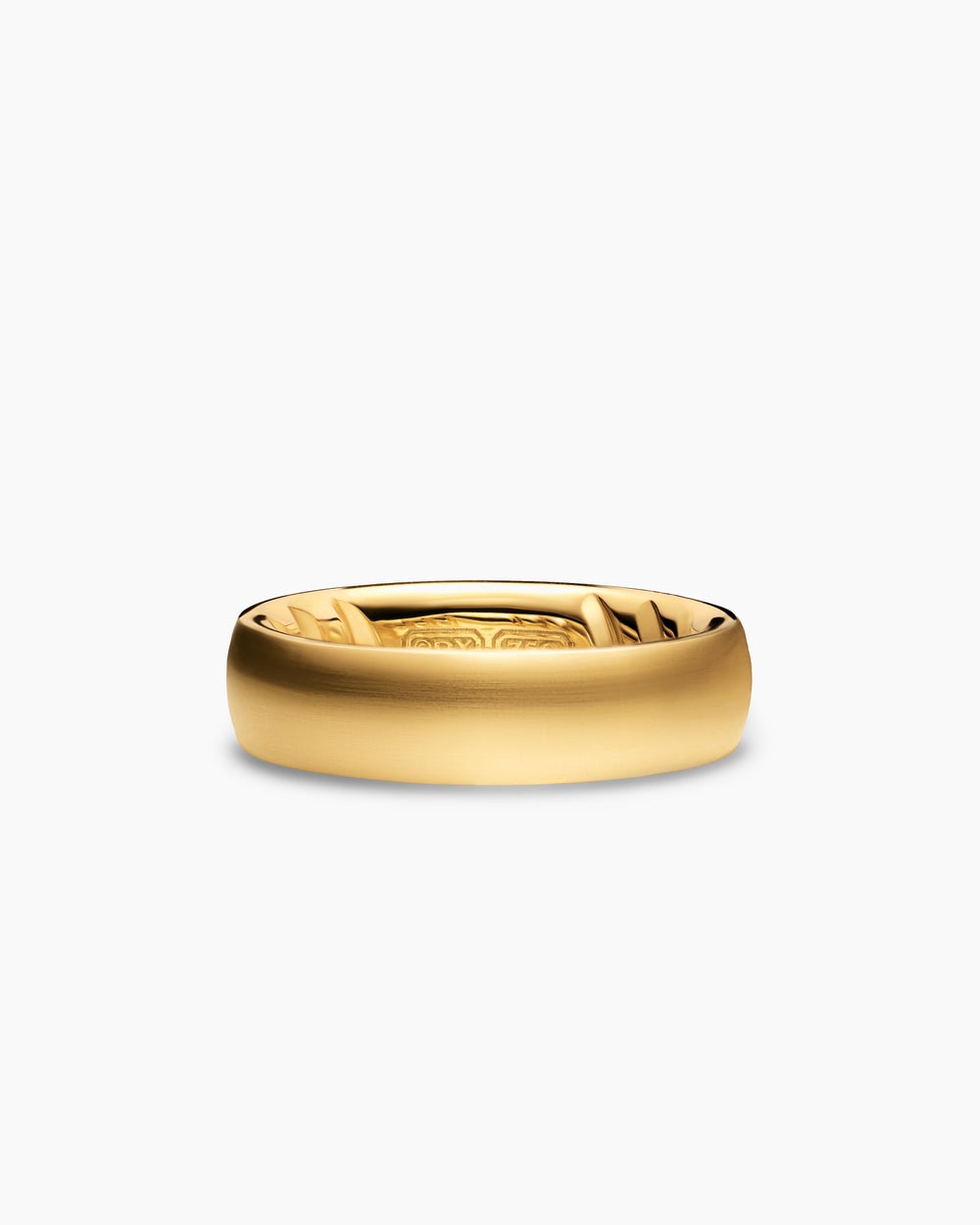 Mens Streamline Band Ring in 18K Yellow Gold, 6.2mm