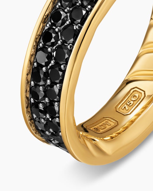 Mens Streamline Band Ring in 18K Yellow Gold, 6.2mm