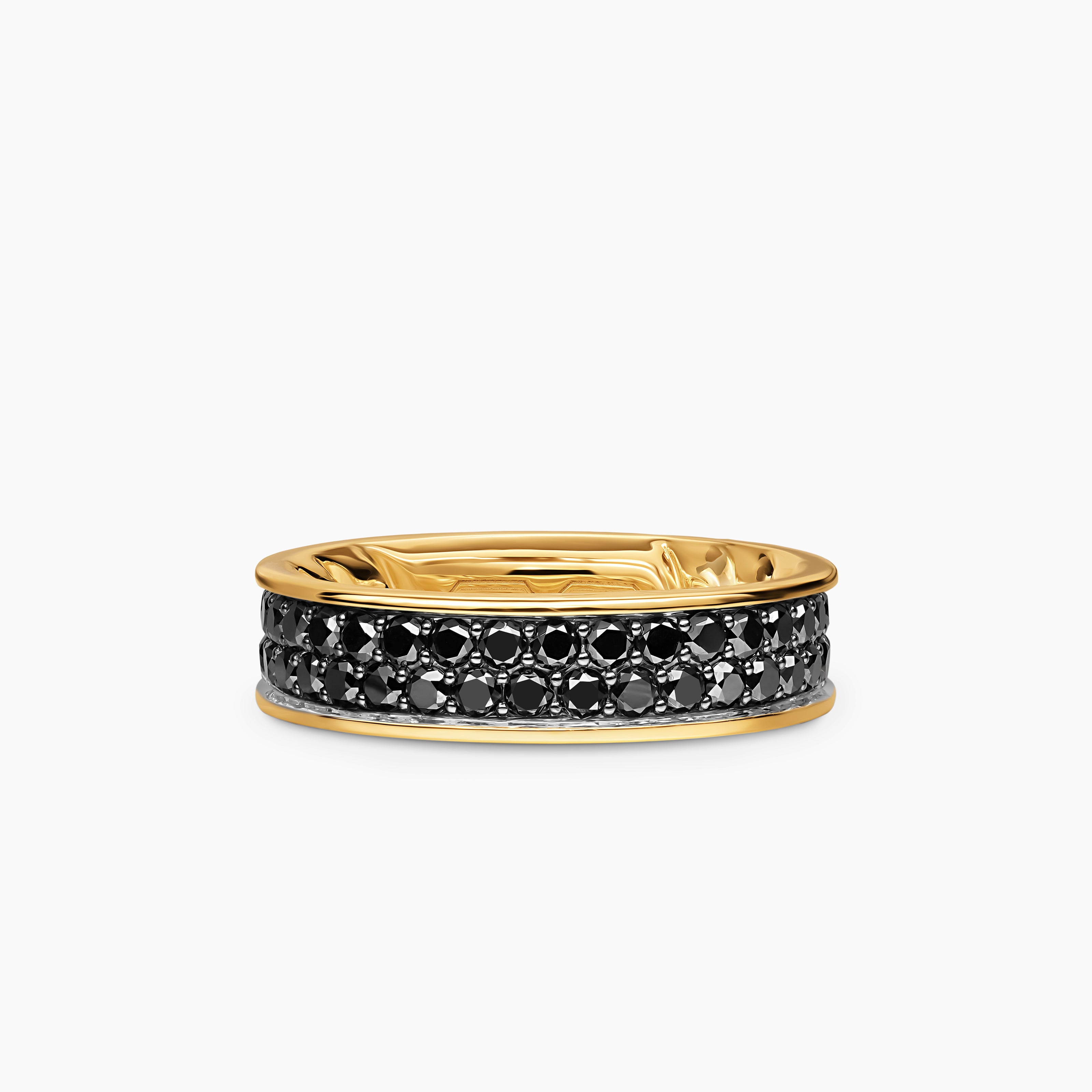 Mens Streamline Band Ring in 18K Yellow Gold, 6.2mm
