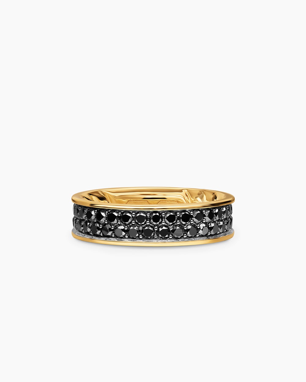 Mens Streamline Band Ring in 18K Yellow Gold, 6.2mm
