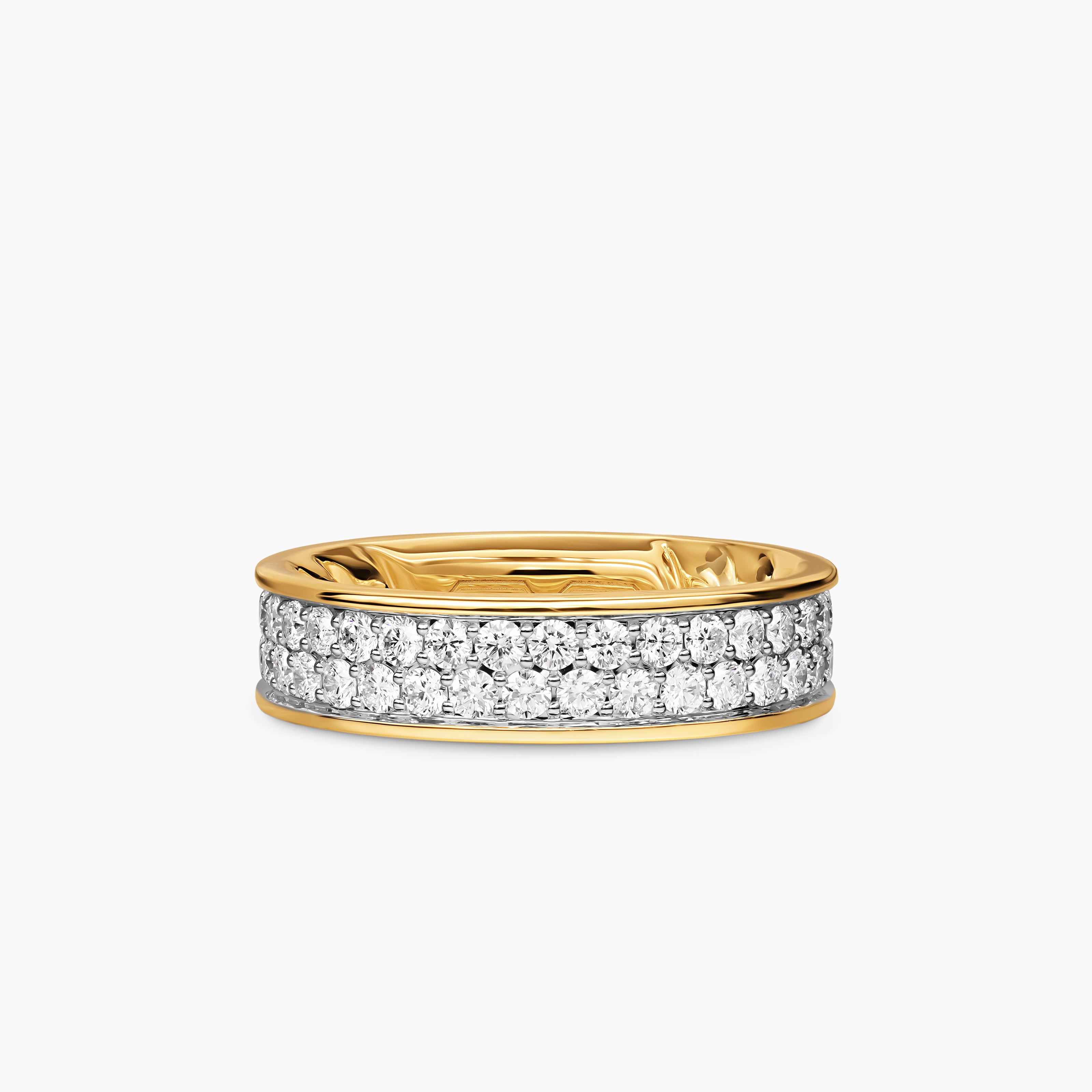 Mens Streamline Band Ring in 18K Yellow Gold, 6.2mm