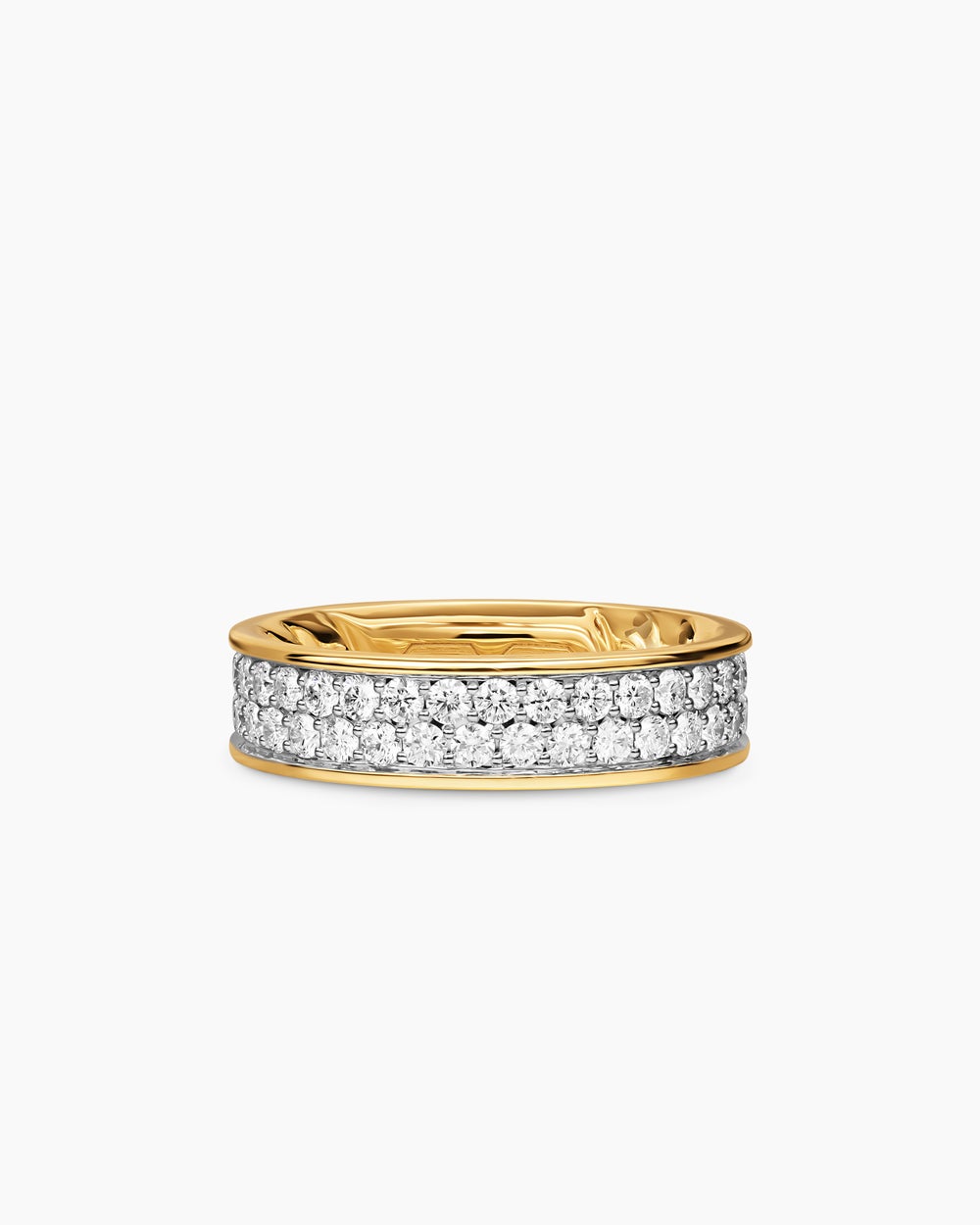 Mens Streamline Band Ring in 18K Yellow Gold, 6.2mm