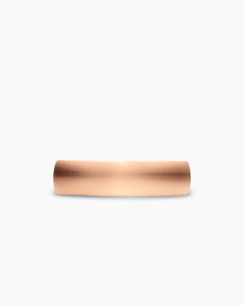 Mens Streamline Band Ring in 18K Rose Gold, 6.2mm