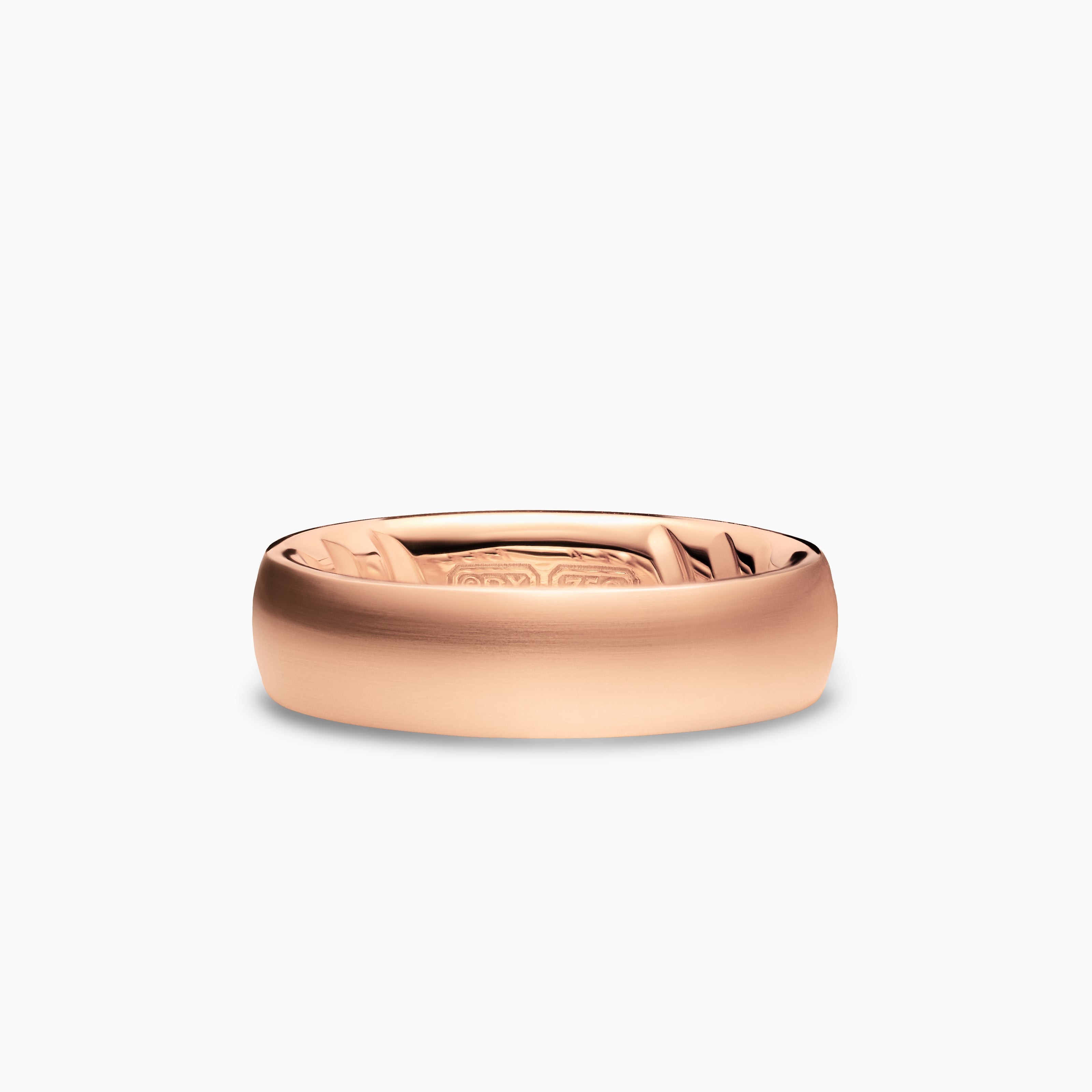 Mens Streamline Band Ring in 18K Rose Gold, 6.2mm