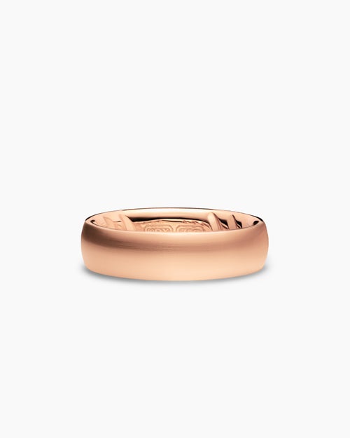 Anneau Streamline en or rose 18 carats, 6,2 mm hommes
