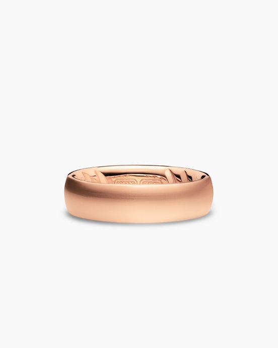Anneau Streamline® en or rose 18 carats, 6,2 mm