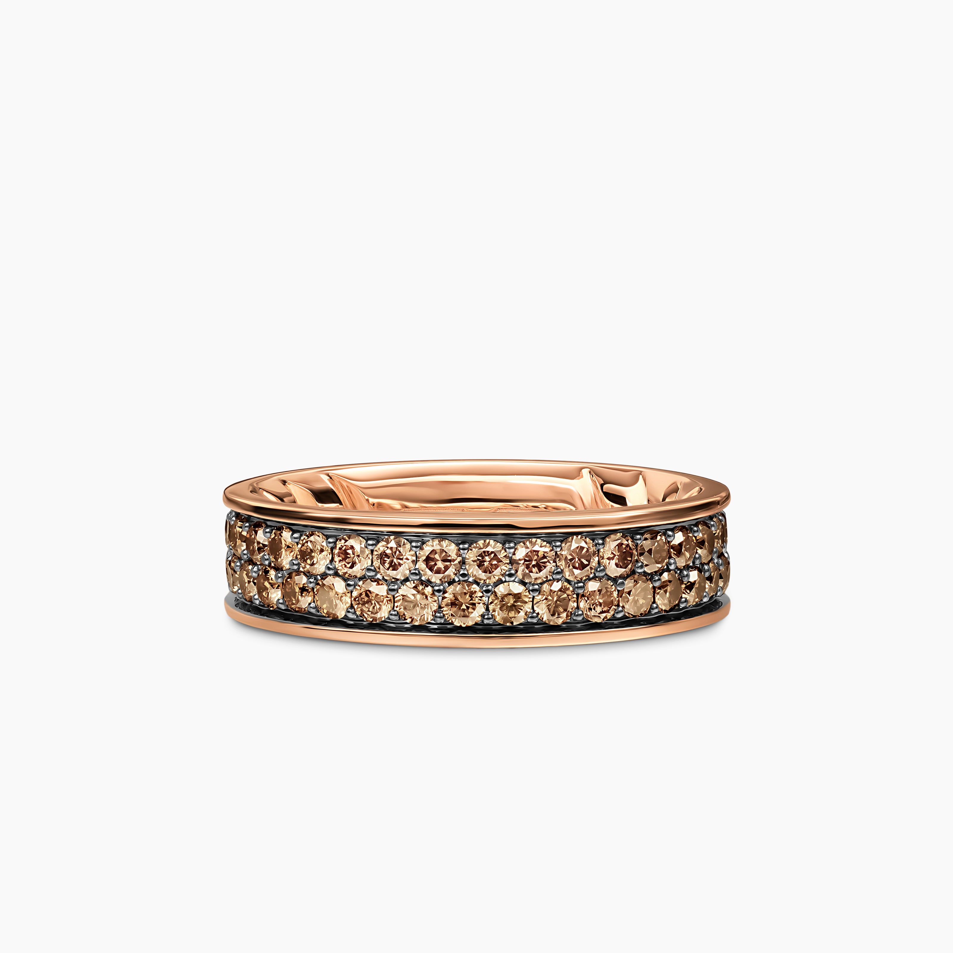 Mens Streamline Band Ring in 18K Rose Gold, 6.2mm