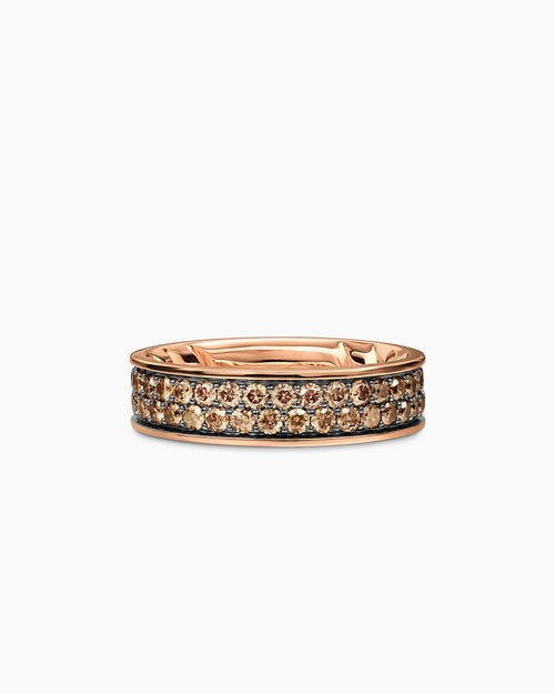 Anneau Streamline en or rose 18 carats, 6,2 mm hommes