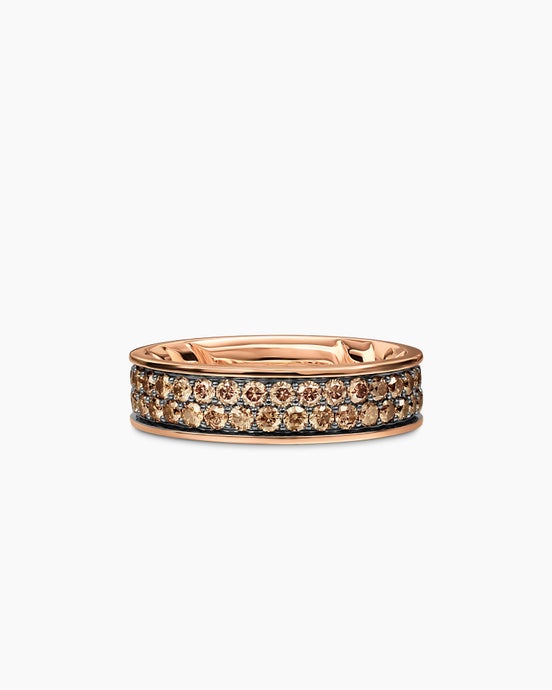 Streamline® Band Ring in 18K Rose Gold with Cognac Diamonds, 6.2mm