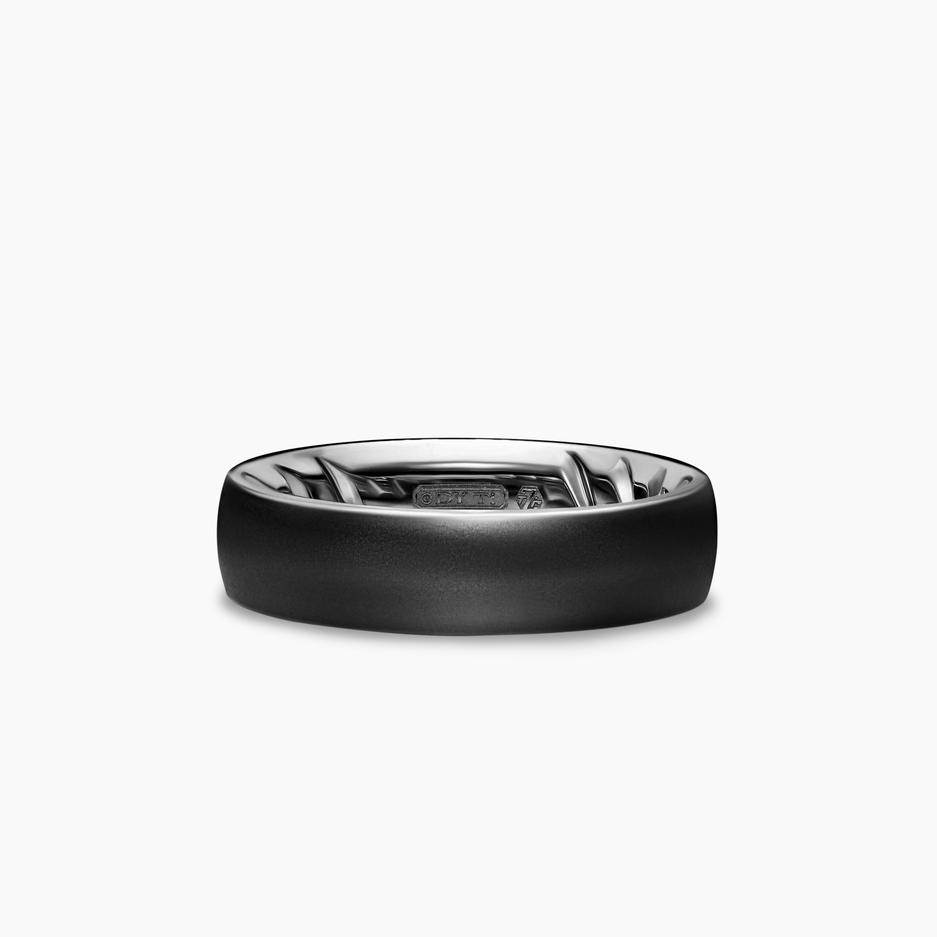 Anneau Streamline en titane noir, 6,2 mm homme 