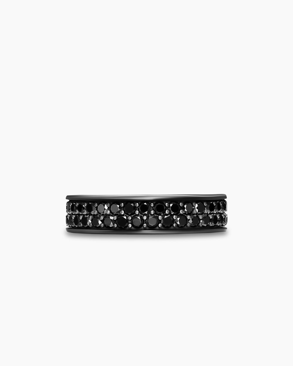 Anneau Streamline en titane noir, 6,2 mm hommes