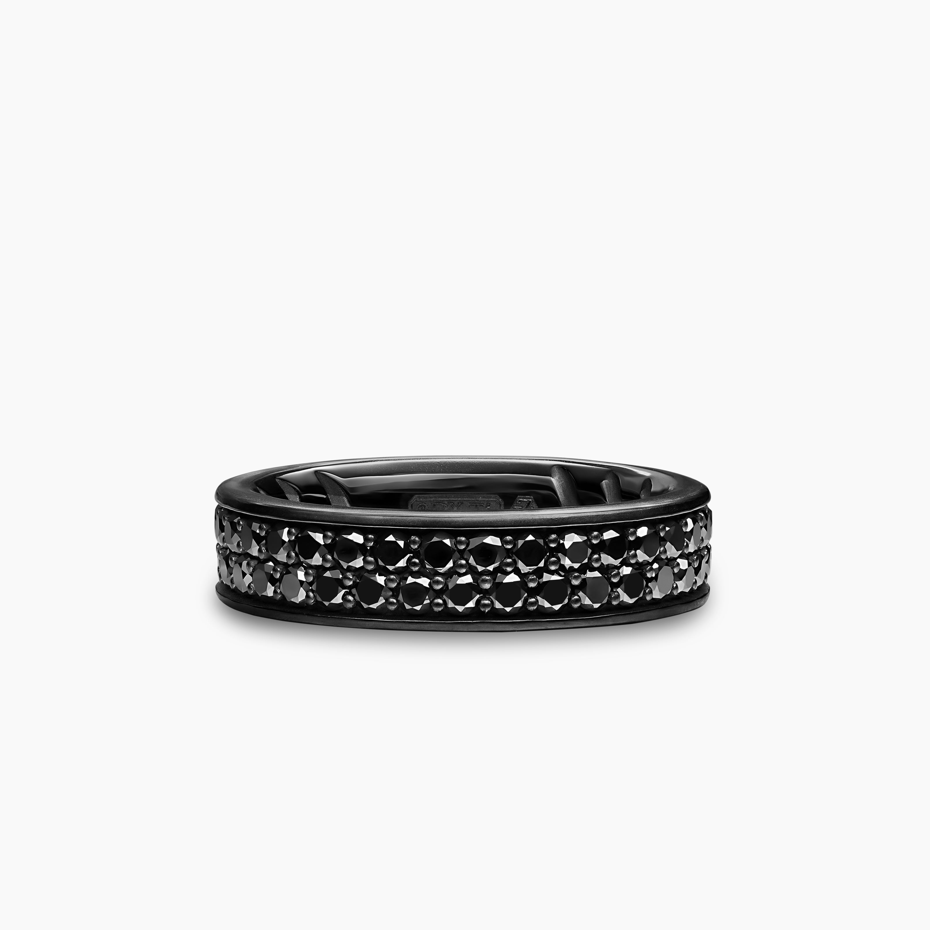 Anneau Streamline en titane noir, 6,2 mm homme 
