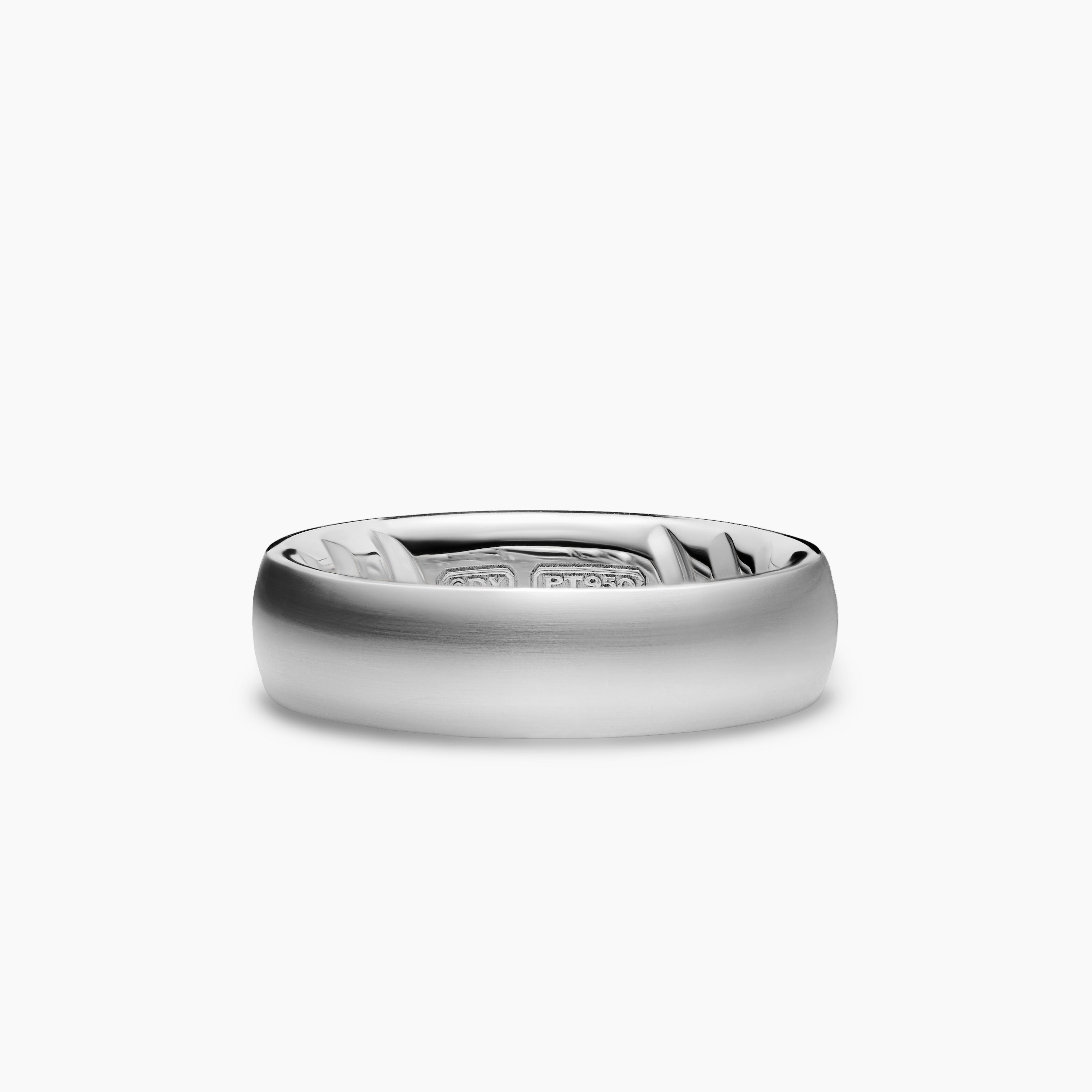 Mens Streamline Band Ring in Platinum, 6.2mm