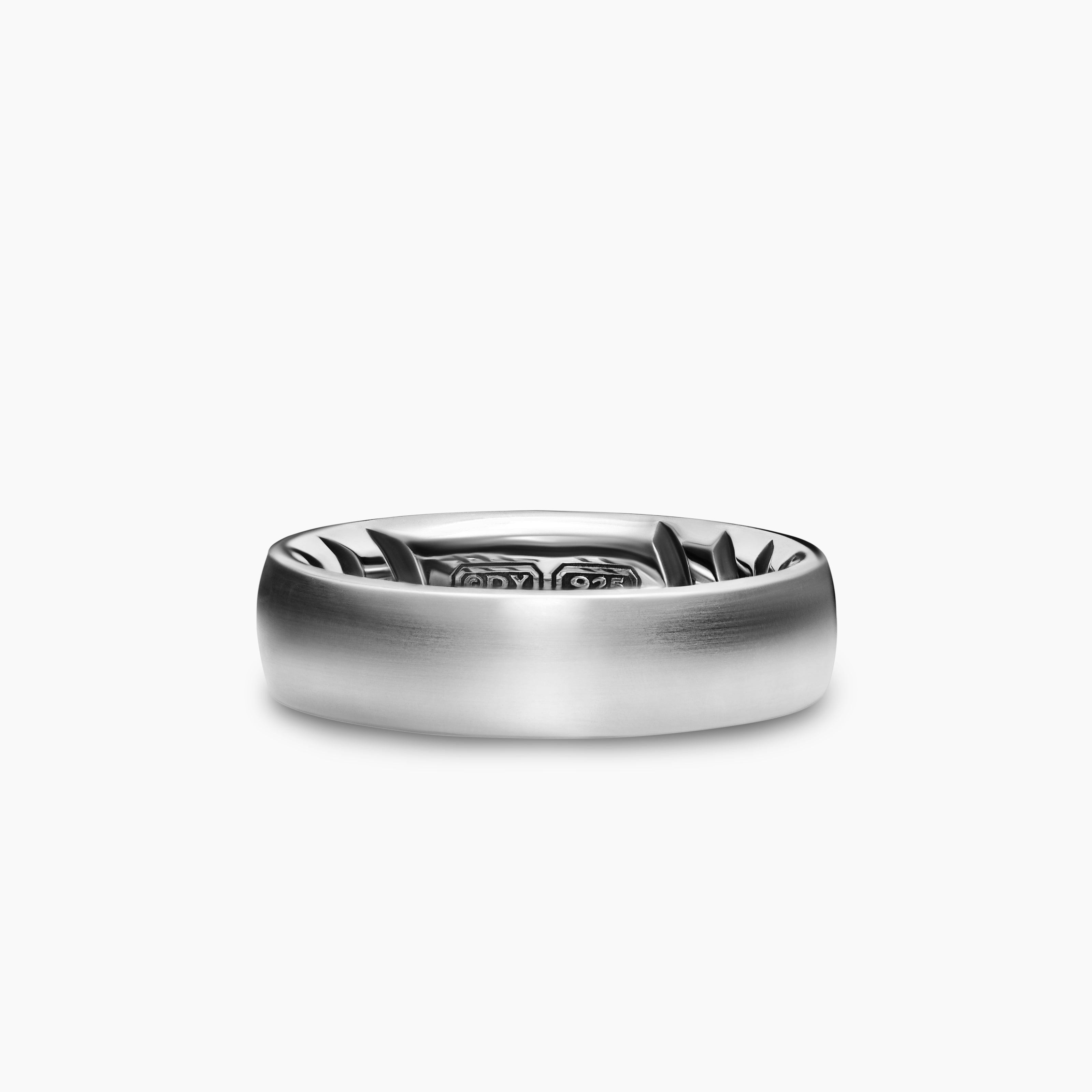 Anneau Streamline en argent massif, 6,2 mm homme 