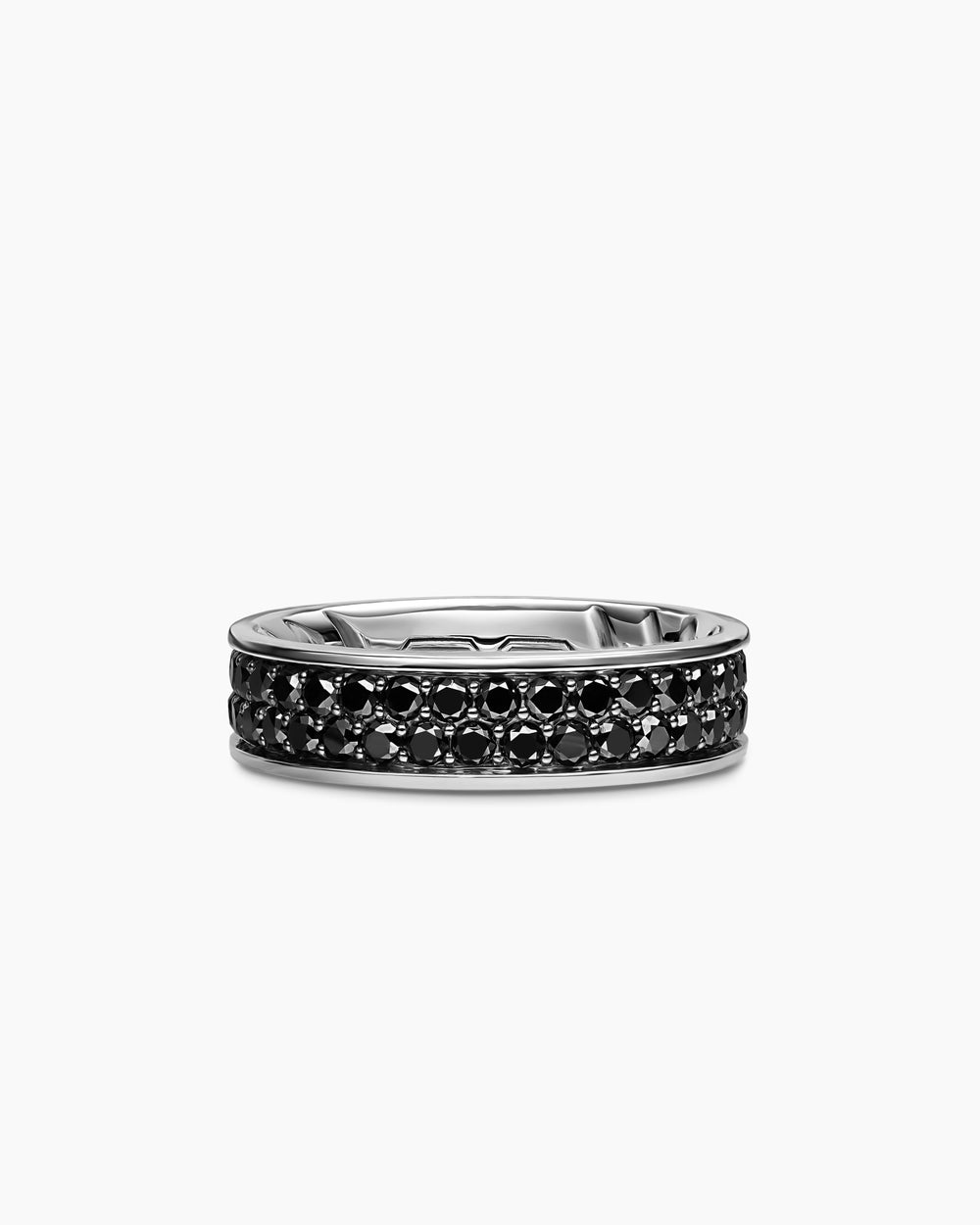 Mens Streamline Band Ring in Sterling Silver, 6.2mm
