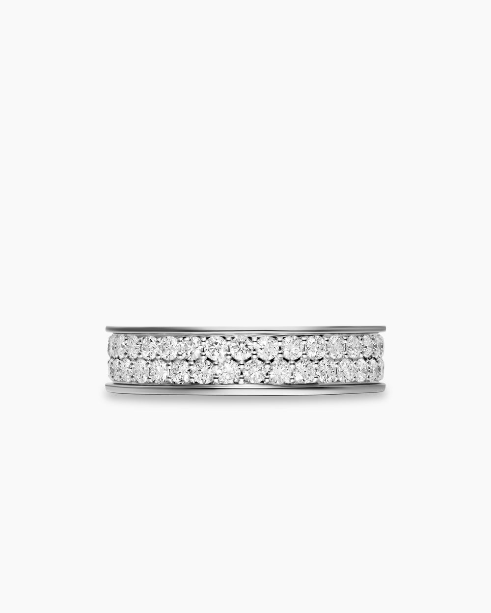 Mens Streamline Band Ring in Sterling Silver, 6.2mm