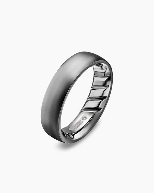 Mens Streamline Band Ring in Anthracite Titanium, 6.2mm
