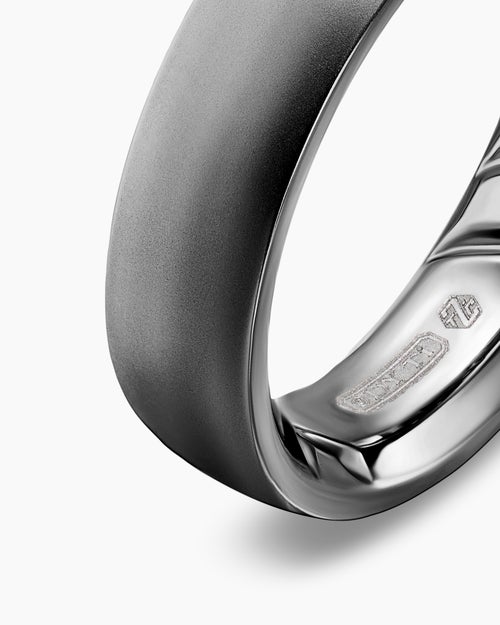 Mens Streamline Band Ring in Anthracite Titanium, 6.2mm