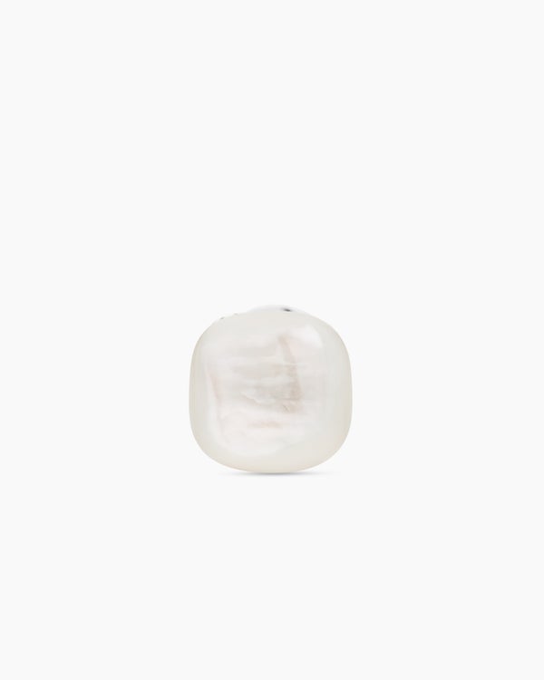Streamline® Cushion Tuxedo Studs in Sterling Silver with Mother of Pearl